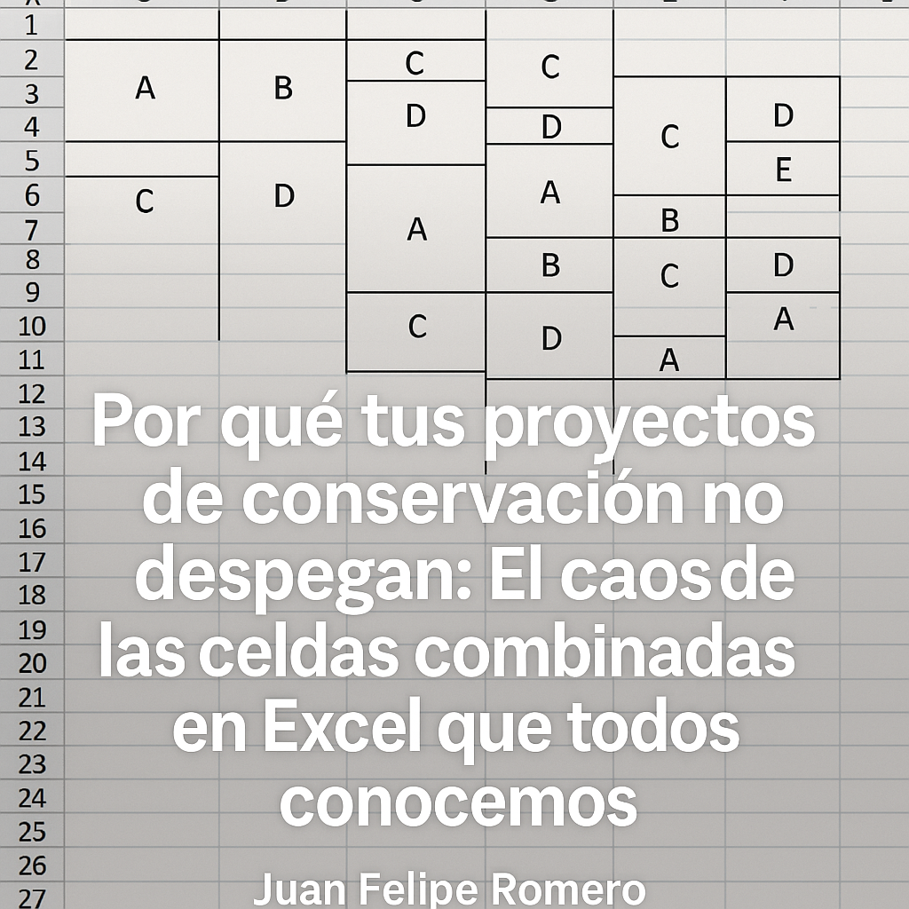 Por qué tus proyectos de conservación no despegan: El caos de las celdas combinadas en Excel que todos conocemos